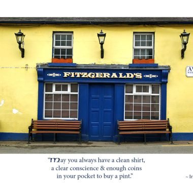 Fitzgeralds Irish pub birthday card