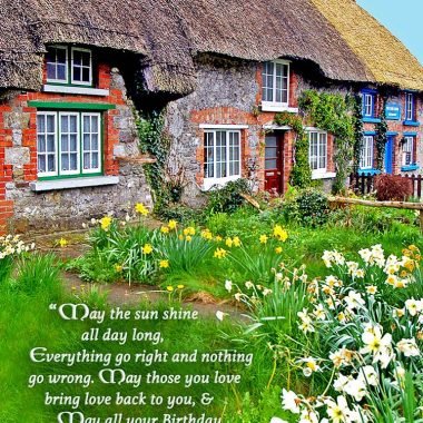Irish birthday wishes card