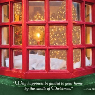 Irish candle of Christmas card