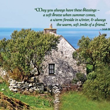 Three blessings irish birthday card