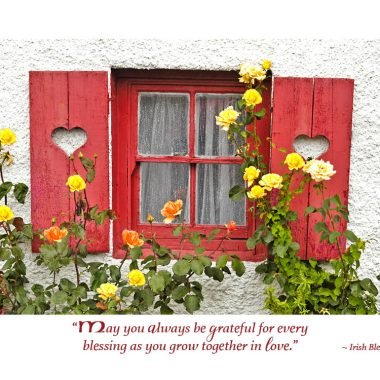 Irish cottage engagement card