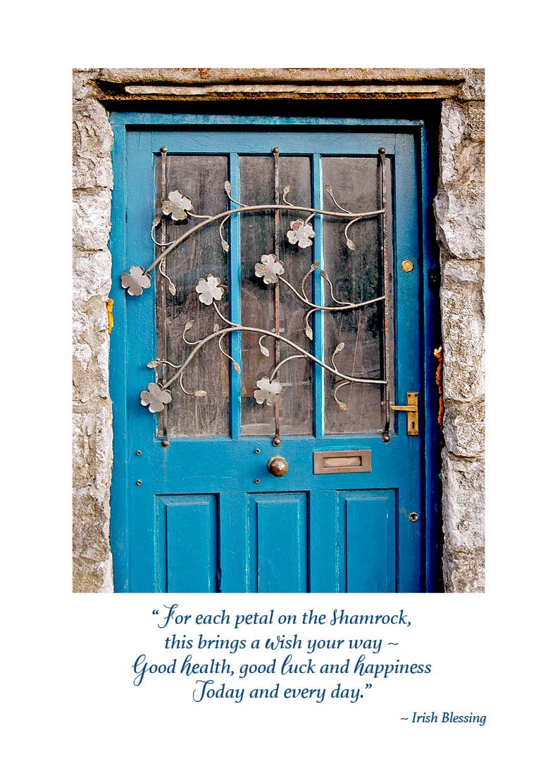 Galway Blue door birthday card