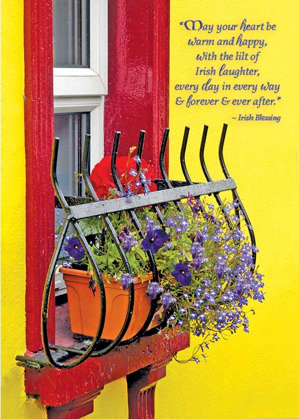 happy heart irish birthday card