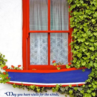 Irish window birthday card