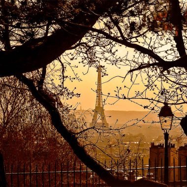 Sunset in Paris card