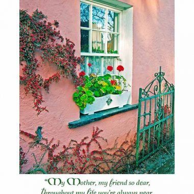 Irish cottage mother's day card