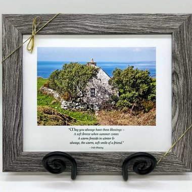 Three blessings Irish cottage framed