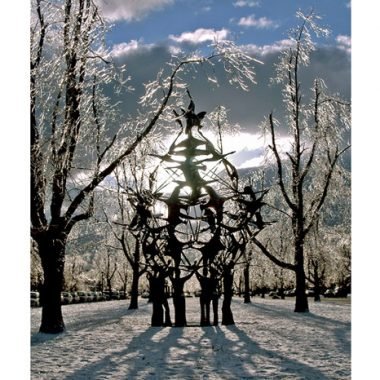 BF-105 Birds in Flight Sculpture in Winter