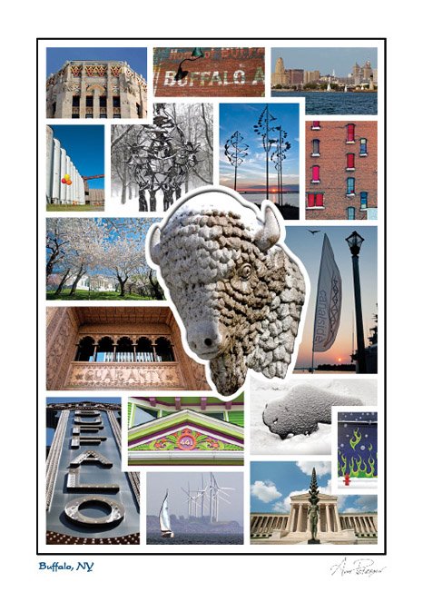 BL-125 Buffalo Mosaic Card