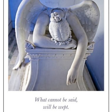 Weeping Angel Sympathy card