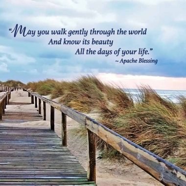 Beach boardwalk birthday card