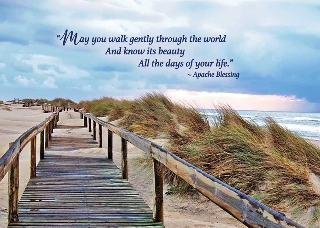 Beach boardwalk birthday card