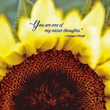 Sunflower thank you card