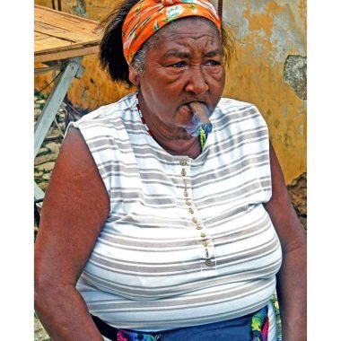 Cigar lady birthday card