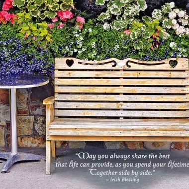 Side by side wedding card