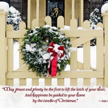 Peace and plenty irish Christmas card