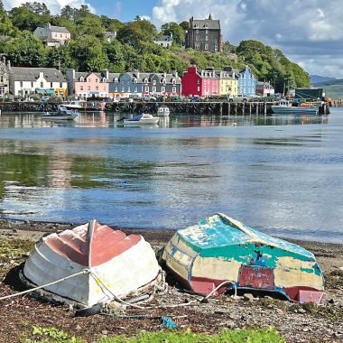 Scottish blessing harbor-birthday card